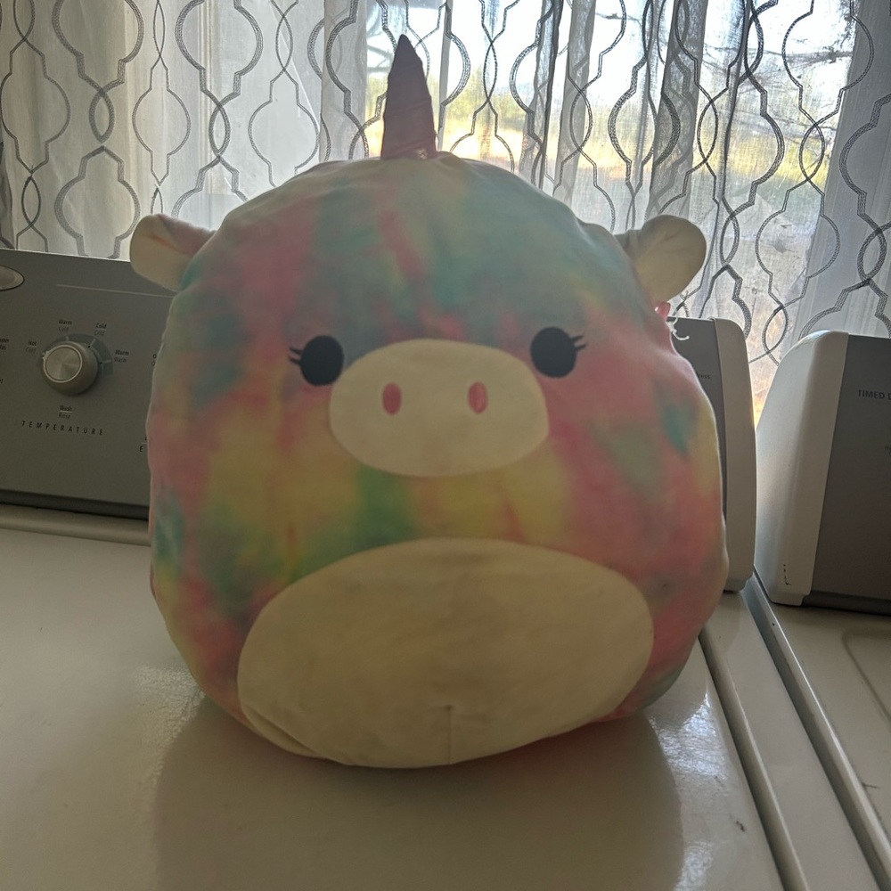 Squishmallows Multicolor Unicorn Pillow